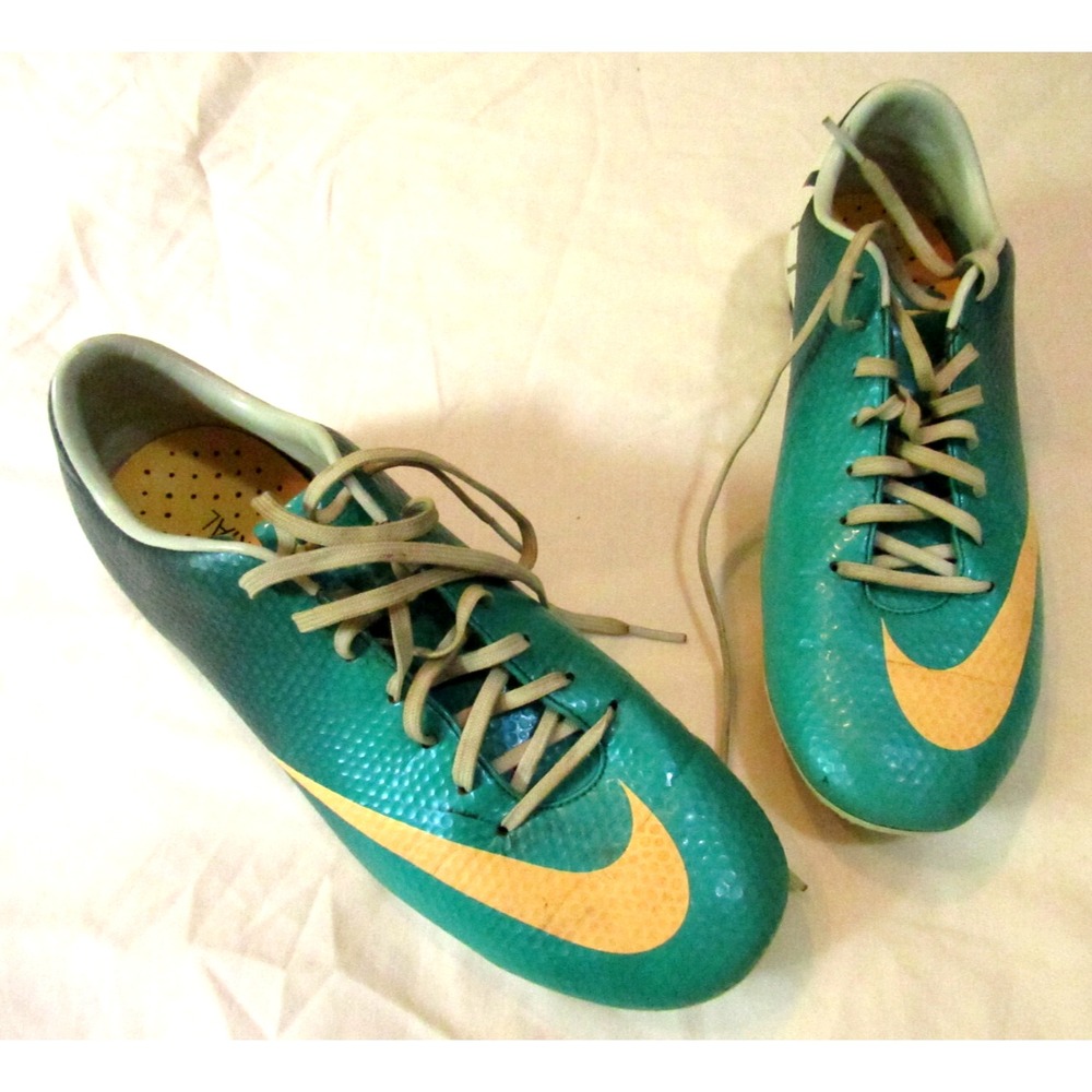 Nike Mercurial Victory womens size 8.5 soccer Shoes green cleats Teal 553632-333